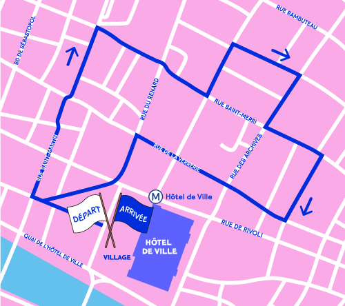 Parcours de la course des cafés 